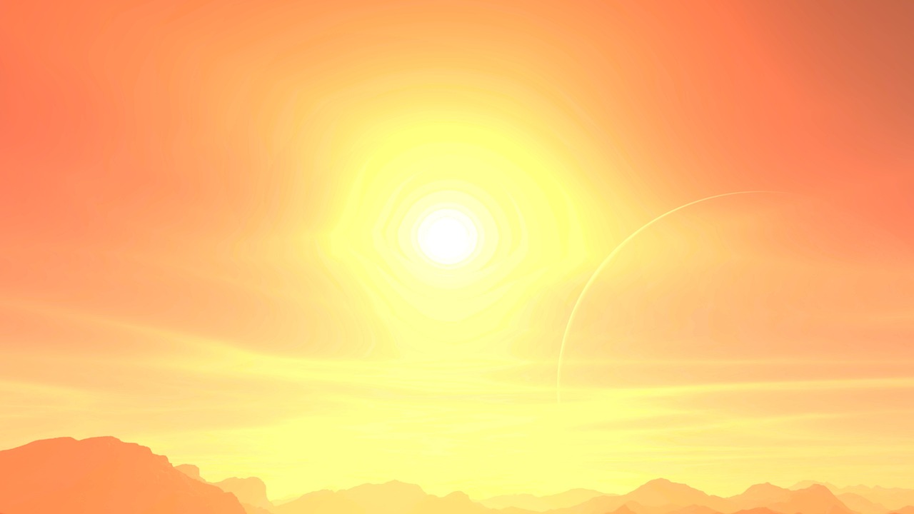 alien, landscape, planet, terrain, sunset, dramatic, sunrise, tokmakov, ufo, fantasy, space, future, futuristic, sky, moon, photomontage, mystical, mood, clouds, orange sky, orange landscape, orange moon, orange sunrise, orange clouds, orange fantasy, orange future, orange planet, orange alien, orange ufo