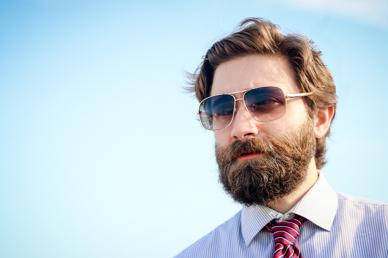 sunglasses, beard, sky, business, man, guy