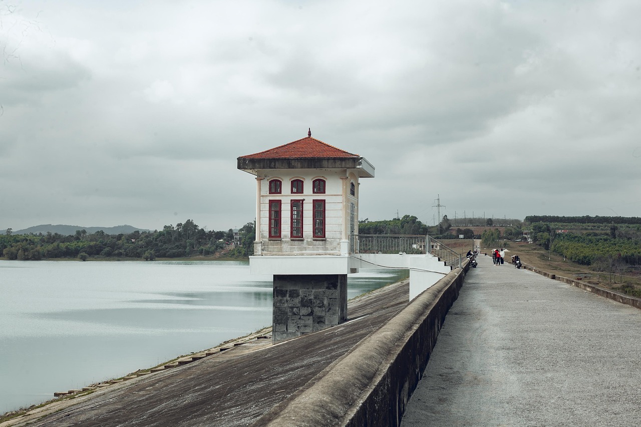 seawater, dike, sea, ocean, landscape