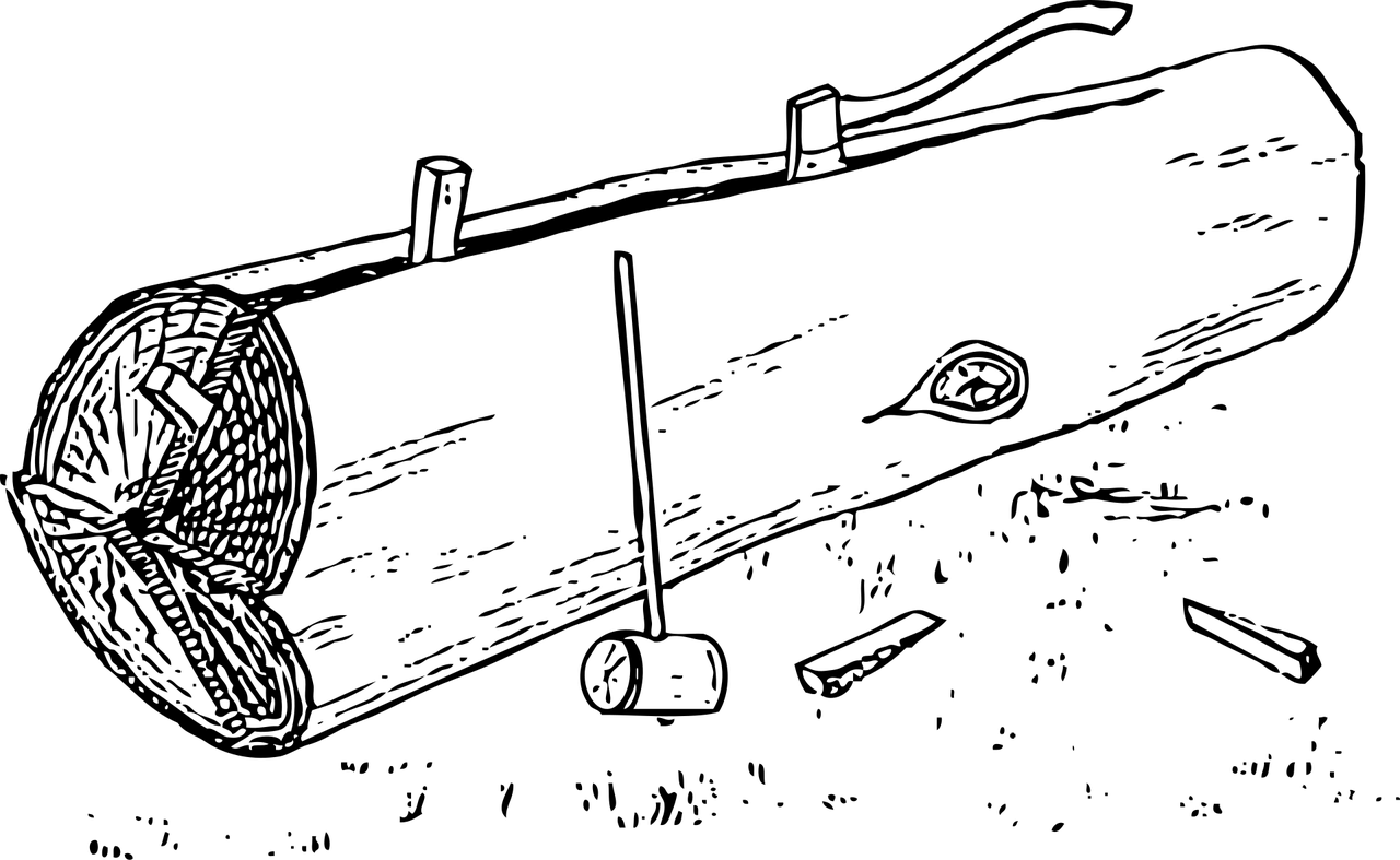 tree, wood, log, firewood, trunk, splitting, split