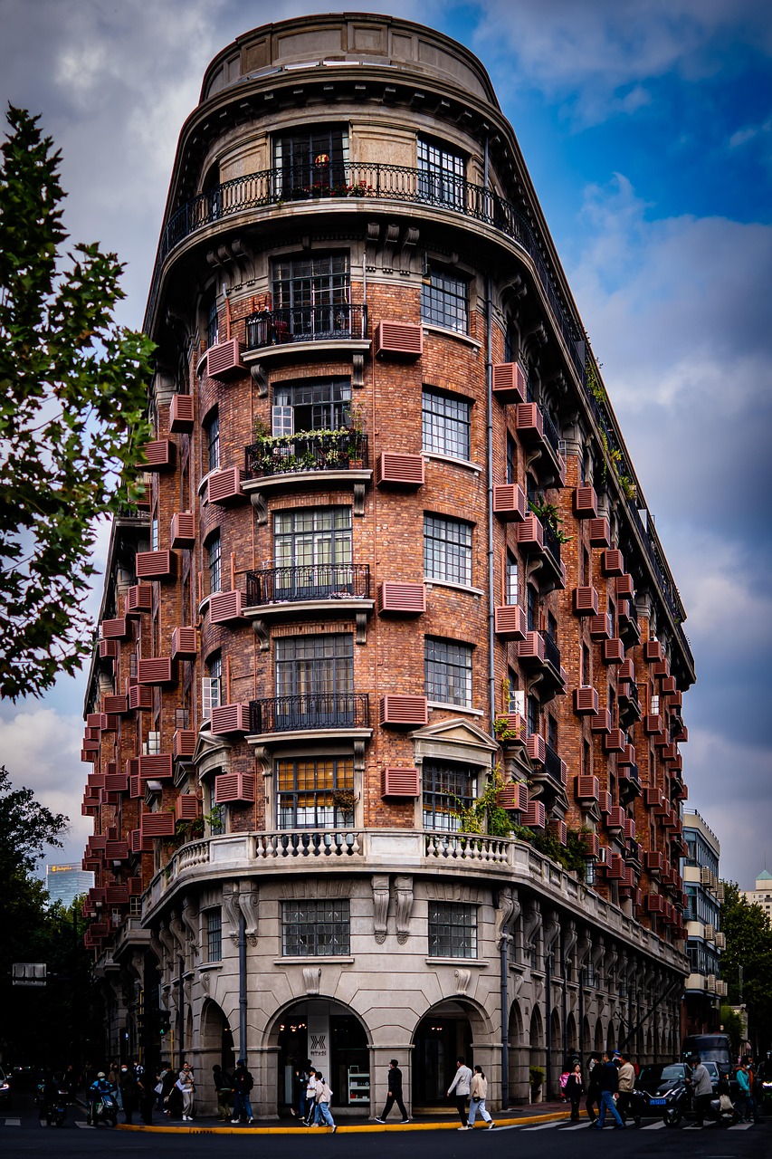 building, city, skyscape, junction, urban