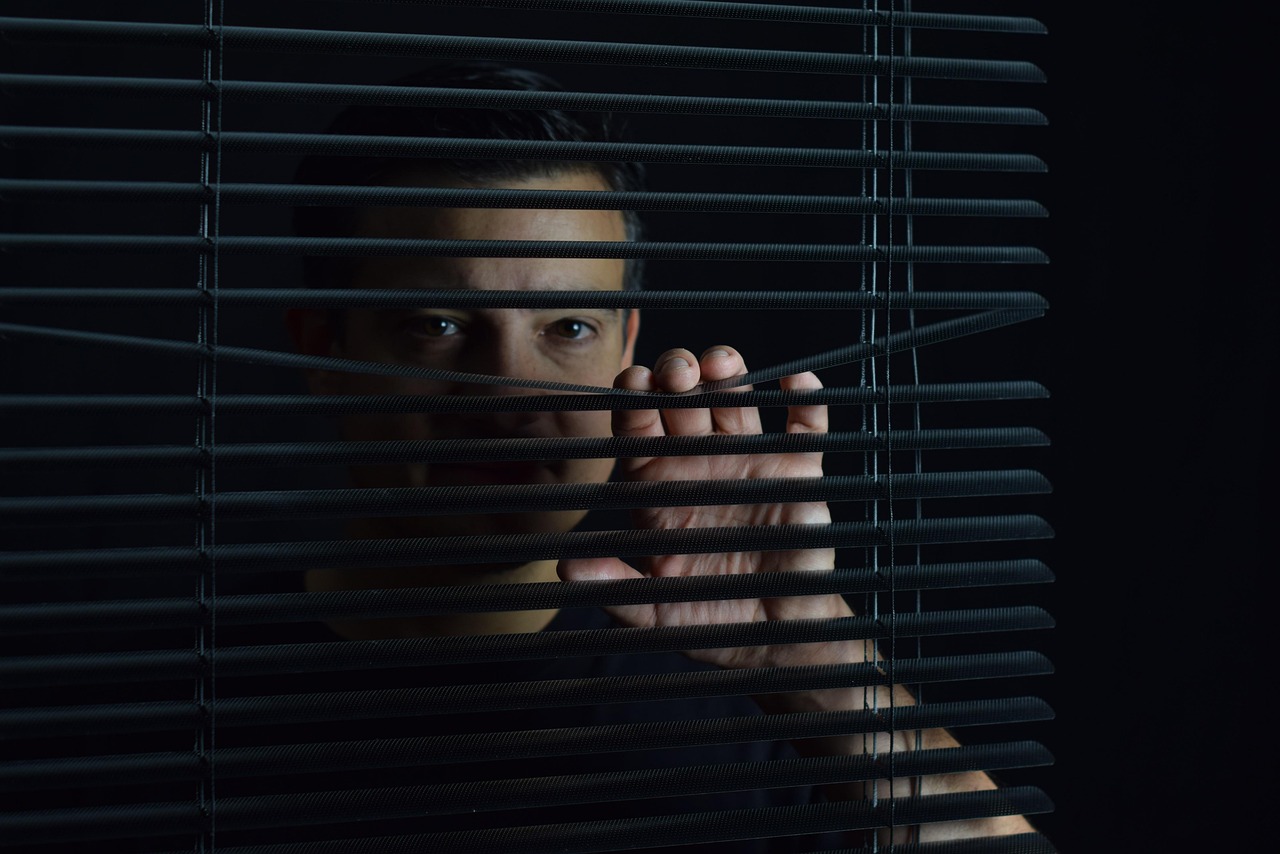 shut in, only, taken, imprisoned, sad, solitary, shutters, portrait