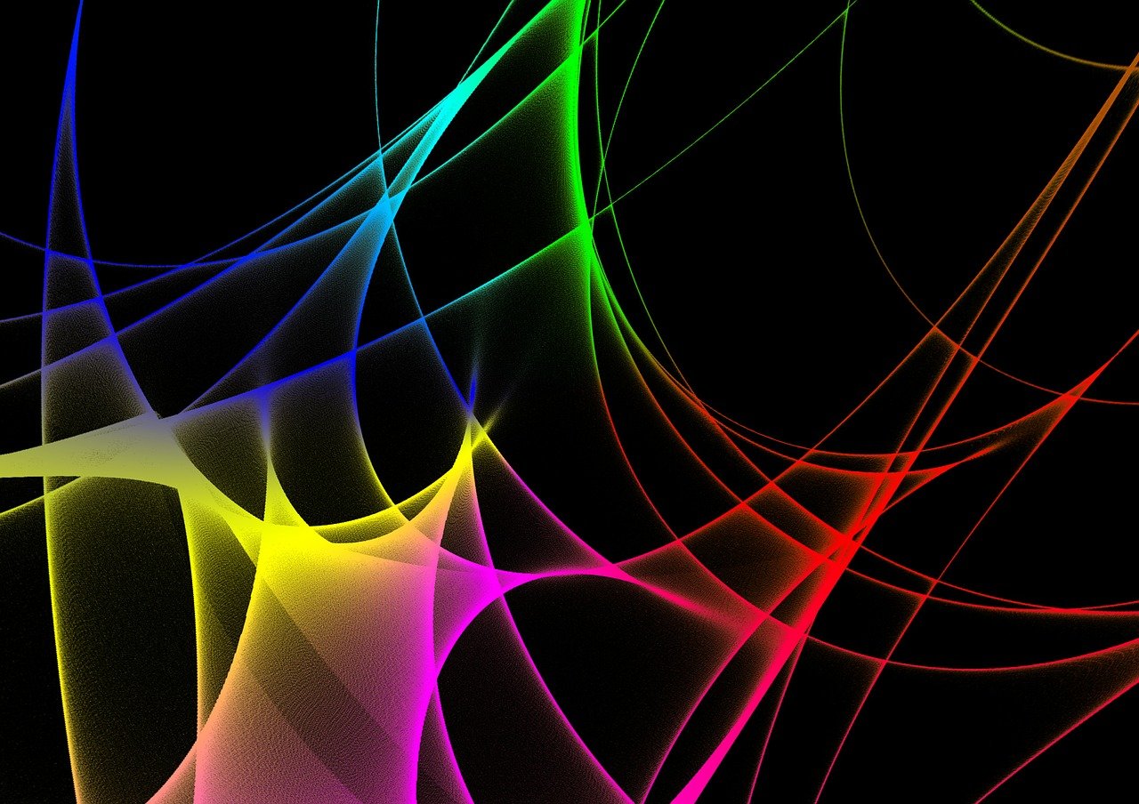 spectrum, swing, template, spectral colors, waves, abstract, multicoloured, colour, lines, move, light, background, red, vibration