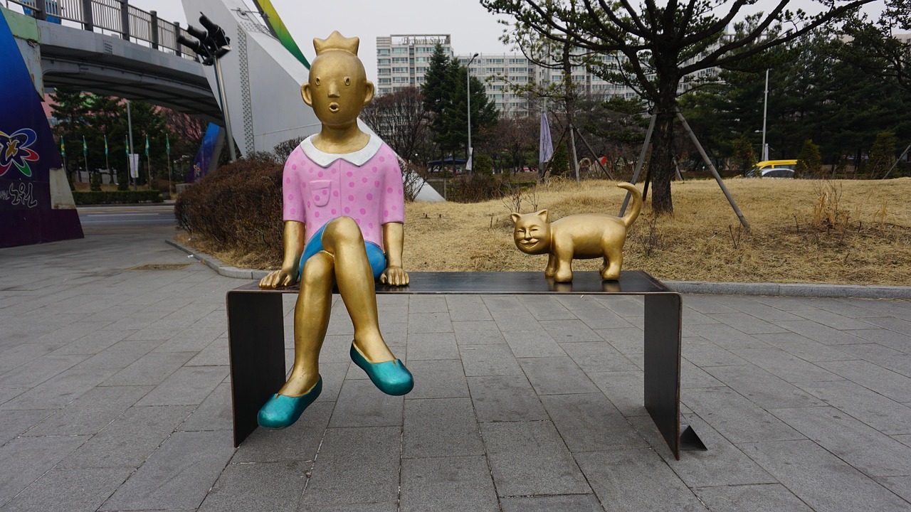 sculpture, park, art piece