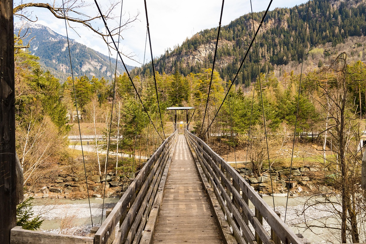 bridge, rhine, chur, graubünden, connection, architecture, flow, switzerland, path, hike, connect competition
