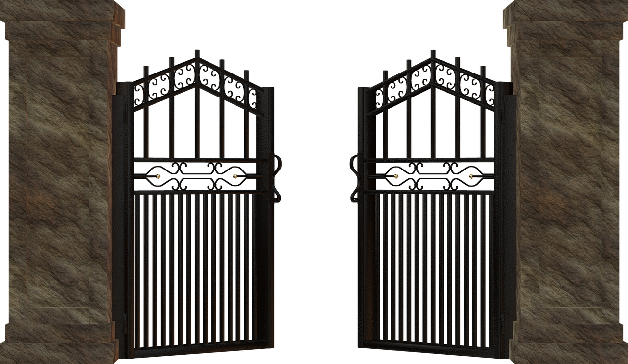 gate, metal, entrance, iron, old, iron gate, access