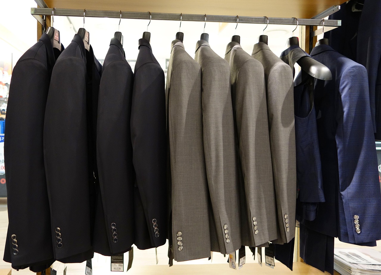 suit, menswear, store, clothing, jacket, department store, shopping, exhibition