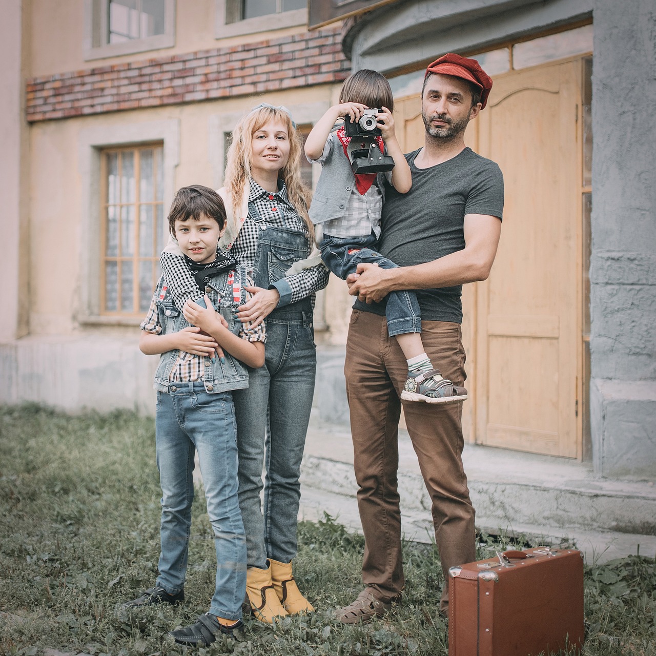 family, retro, vintage, old style, old, style, design, nostalgia, history, album, country, ranch