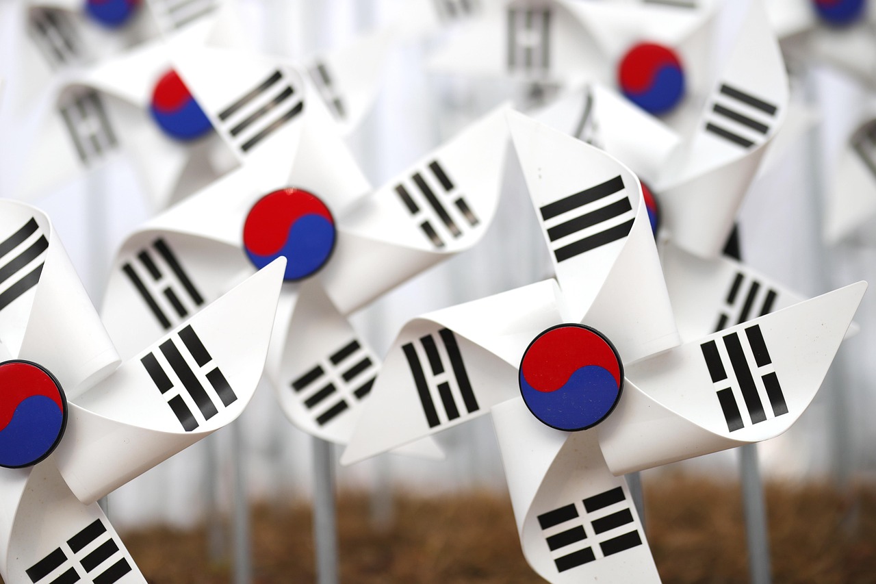 pinwheel, south korean flag, flag, taegukgi, korean flag, flag of south korea, symbol, korea, republic of korea, closeup