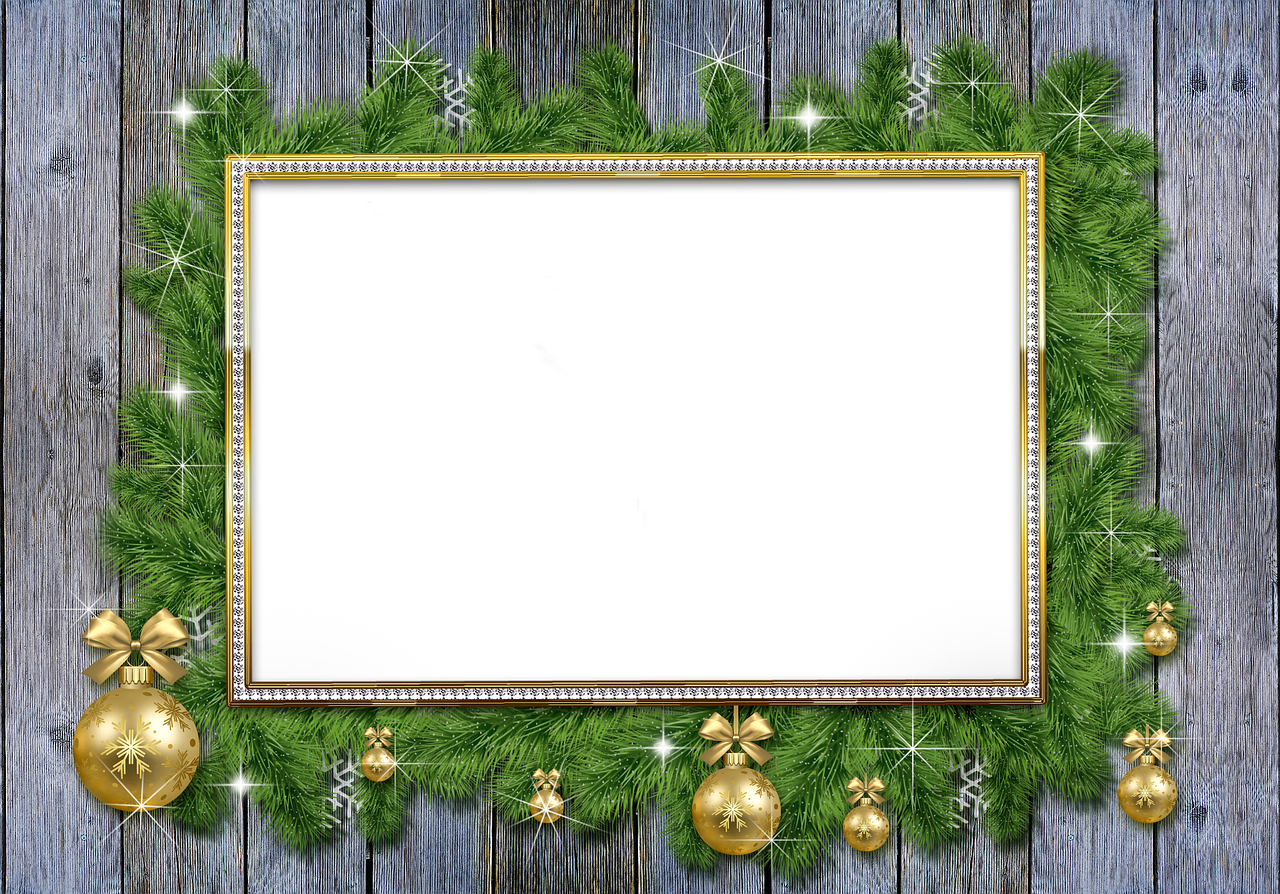 new year, photo frame, painting, frame, transparent background, photoshop, collage, christmas tree