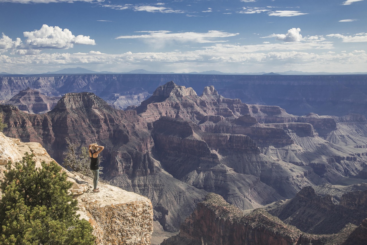 grand canyon, woman, canyon, arizona, people, nature, usa, outdoor, southwest, girl, deep, tourist, landscape