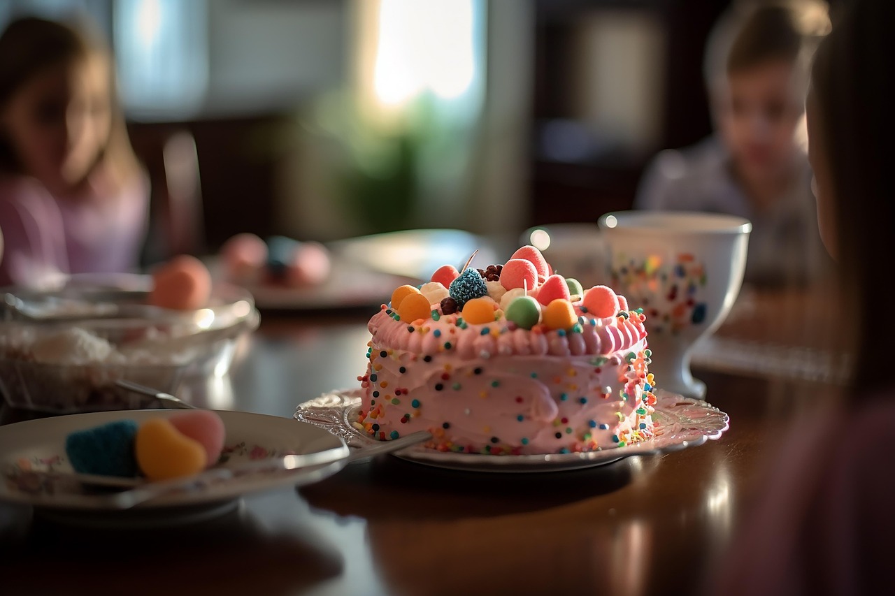 ai generated, cake, birthday, birthday cake, happy birthday, party, celebration, joy, happiness, confetti, brigadier, sweet