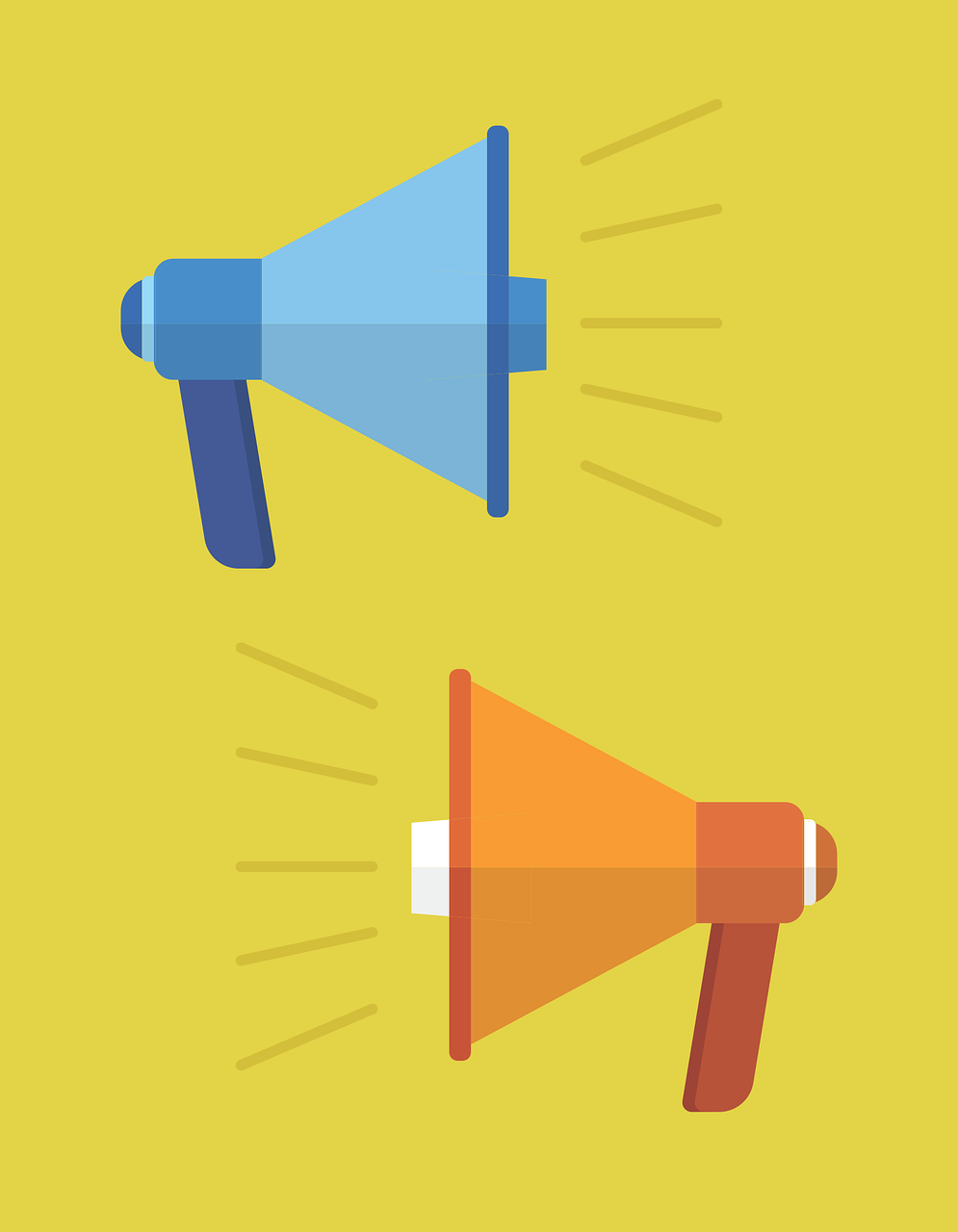 megaphone, speaker, speak, loud, communication, loudspeaker, announcement, message, sound, public, attention, audio, alert, equipment, marketing, media, advertisement, promotion, information, yellow marketing, yellow community, yellow communication, yellow information, yellow media