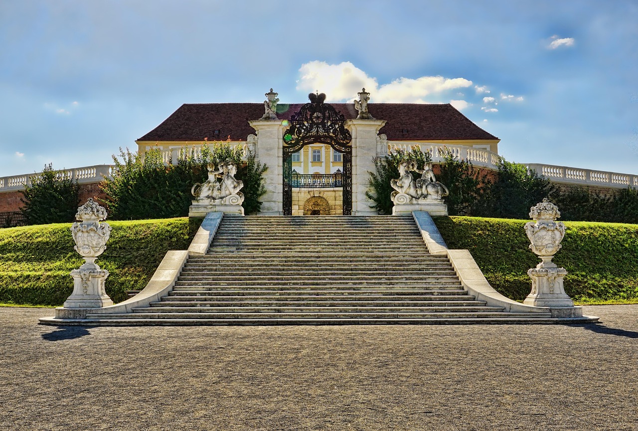 structure, architecture, castle, castle courtyard, stairway, stairs, building, castle park, staircase