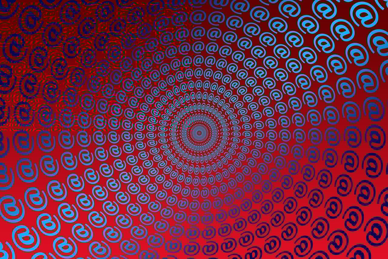 background, at sign, circles, concentric, pattern, email, rings, design, wallpaper