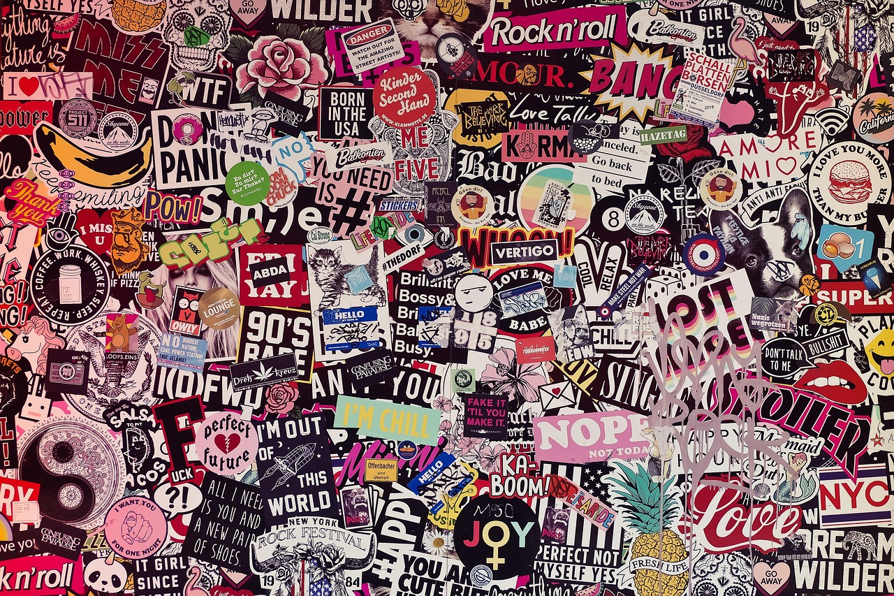 Landscape from stickers, United States