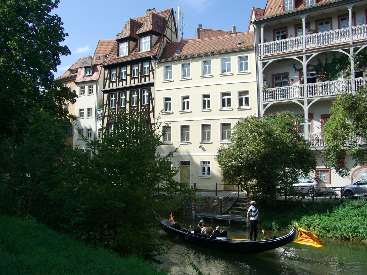 bamberg, gondola, little venice, town on the river, former tanner's houses, old channel