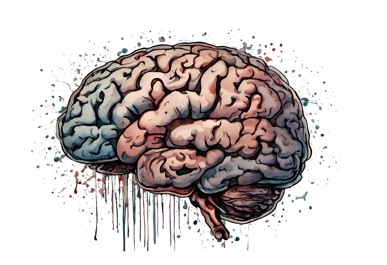 brain, clock, pressure, dementia, alzheimer's, think, reflect, dirt, watercolor, abstract, psychology, philosophy, cloud, ghost, ai generated