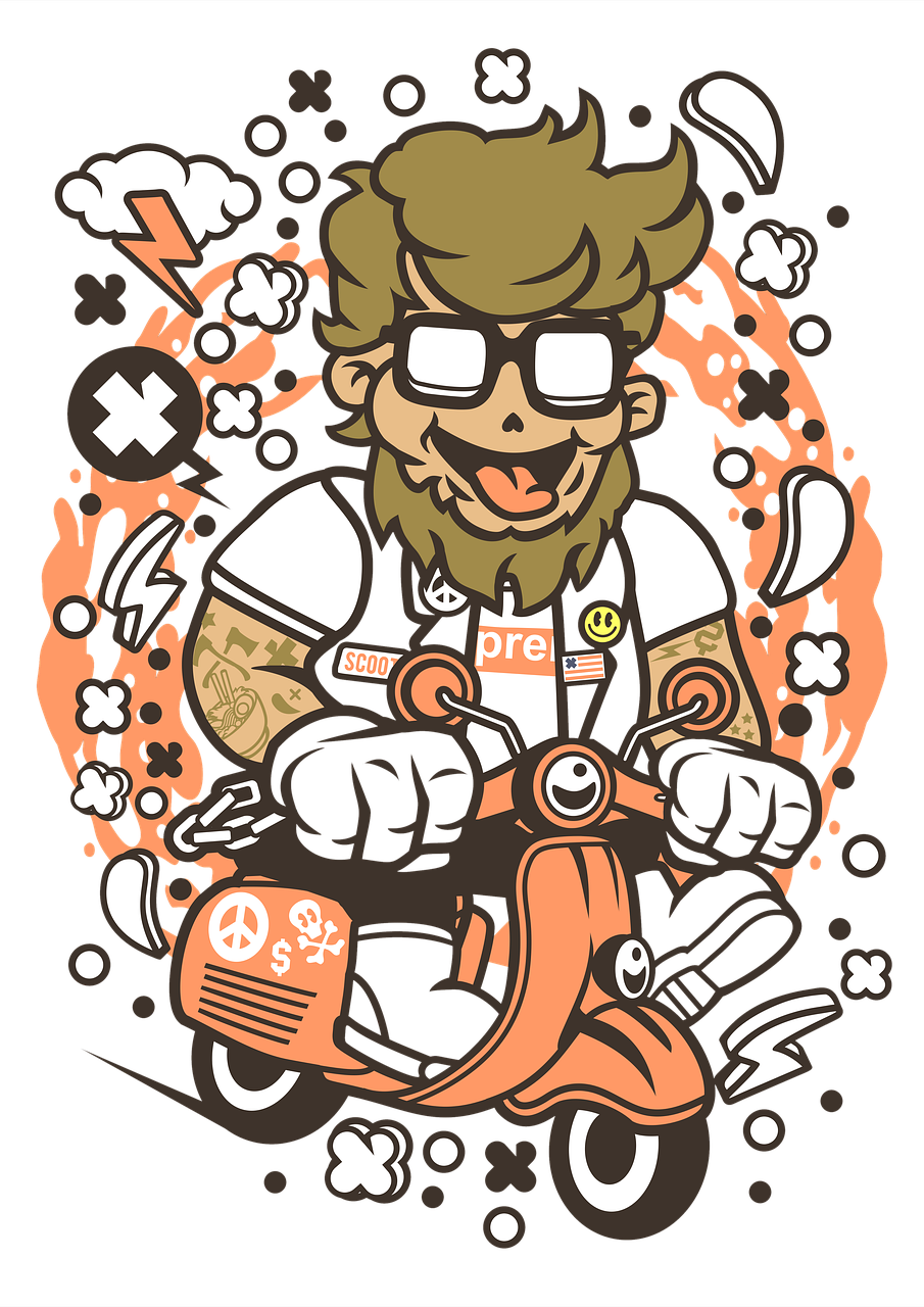 hipster scooterist, t-shirt design, retro scooter style, indie rider, alt mobility fashion, vintage vespa look, urban cruiser, quirky commuter, boho scooter vibes, stylish wheels, scooter fashion, hipster graphic, hipster print, hipster wear, hipster outfit, scooter inspired, hipster road trip, hipster helmet, scooter culture, hipster travel, scooter tee, hipster design, hipster motorist, hipster lifestyle, scooter art