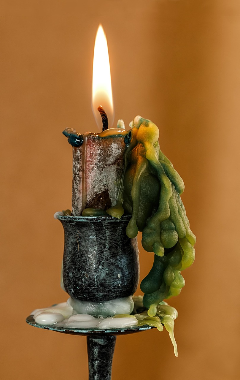 candle, candle wax, candlelight, candlestick, flame, wax, illuminated, fire, burning, romantic