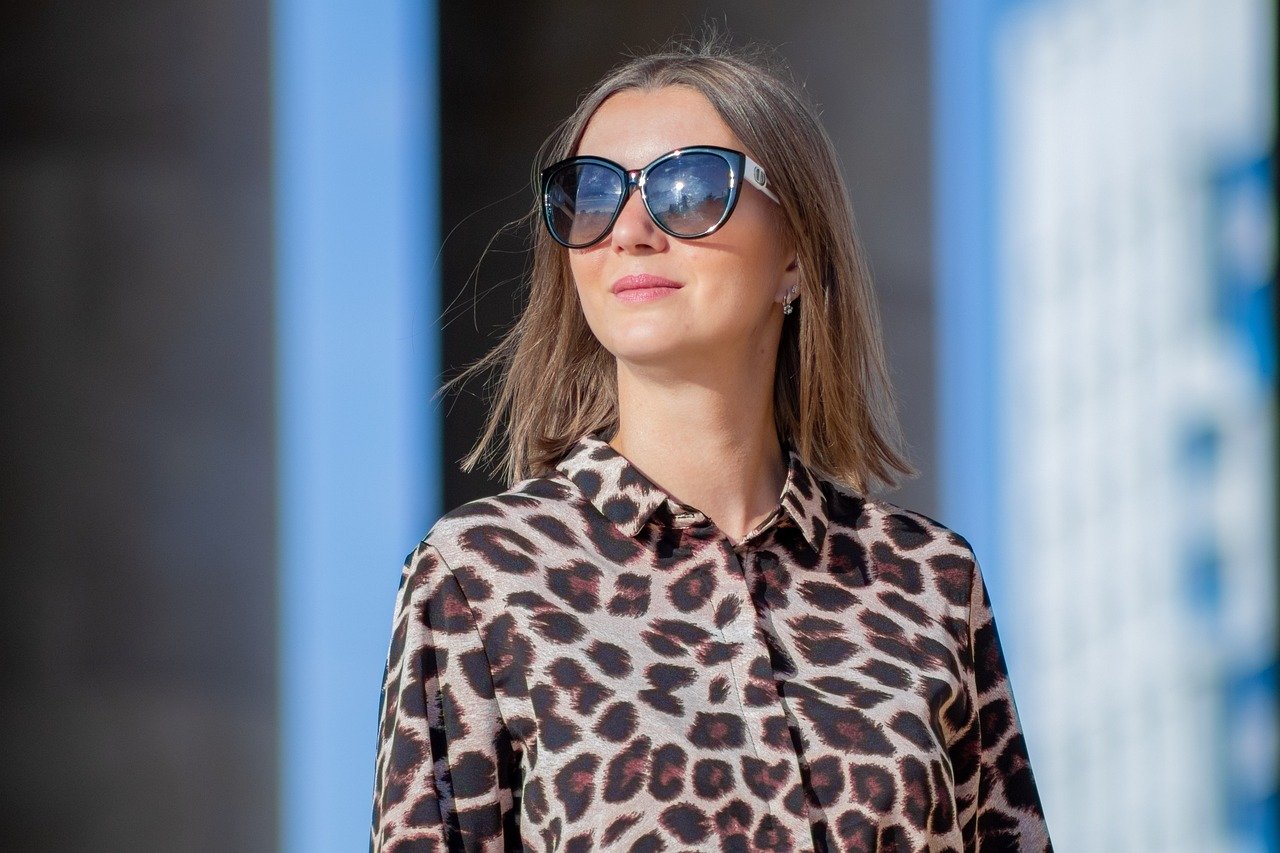 woman, fashion, sunglasses, leopard print, stylish, model, outdoors, portrait, chic, trendy, contemporary, lifestyle, confident, beauty, glamour, casual wear, people, elegance, female, confident woman, urban style, street fashion, clothes, stylish outfit, young woman