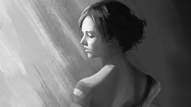girl, black and white, hand painted, girl, girl, girl, girl, girl, hand painted