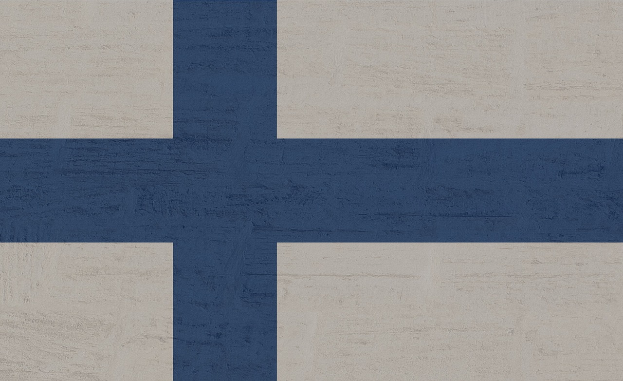 finland, flag, banner, blue