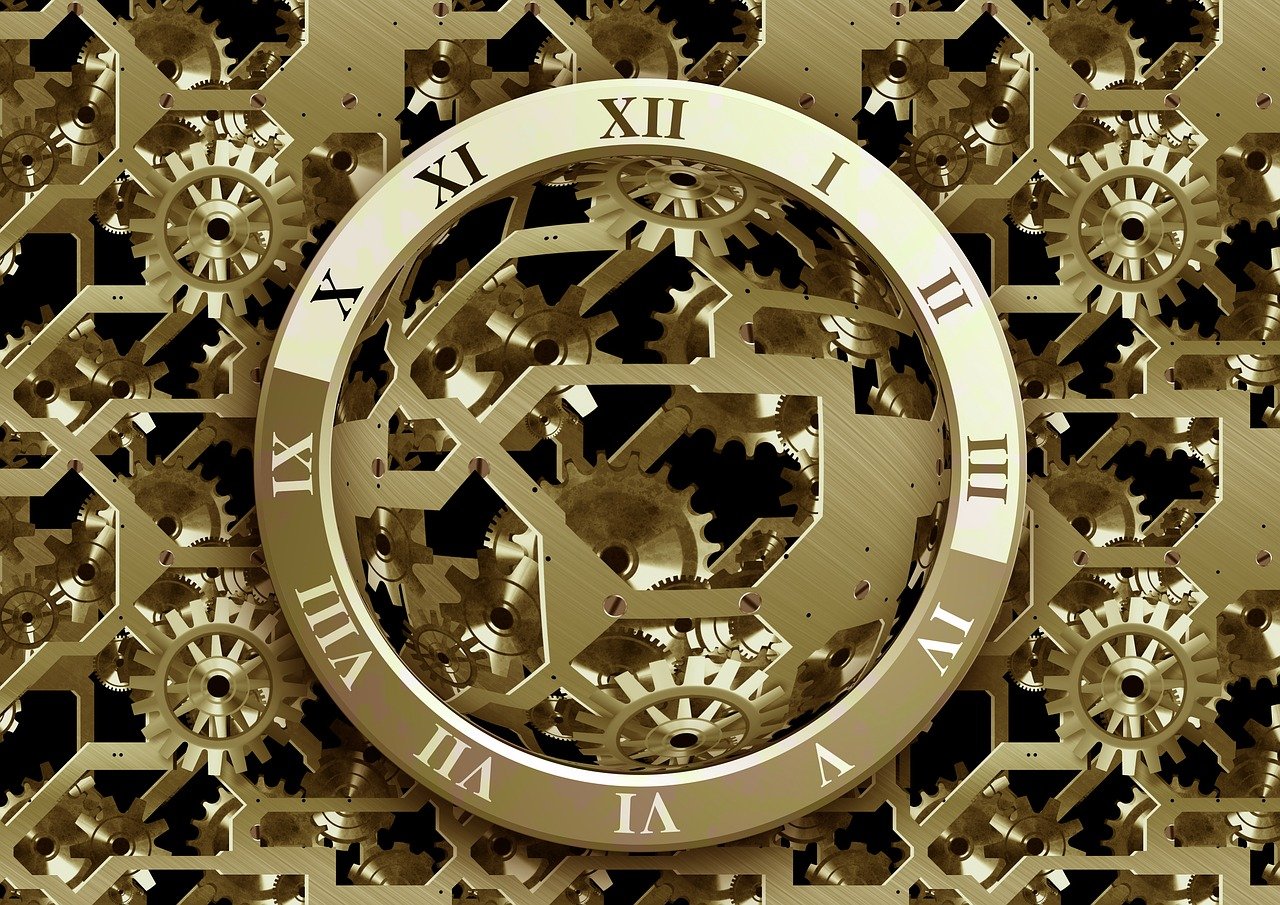 clock, time, gear, gears, face, blue, way of thinking, way of life, attitude to life, life style, modern, style, hour, pointer, zeitgeist