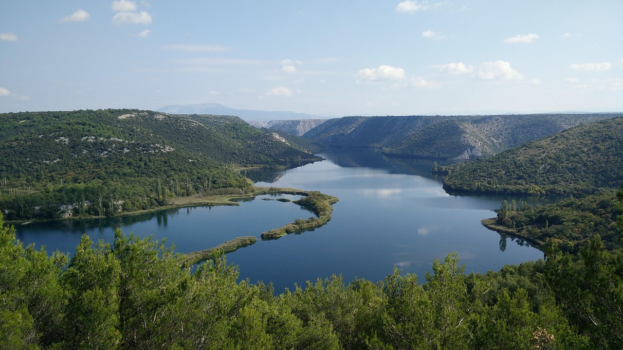 river krka, national park, croatia