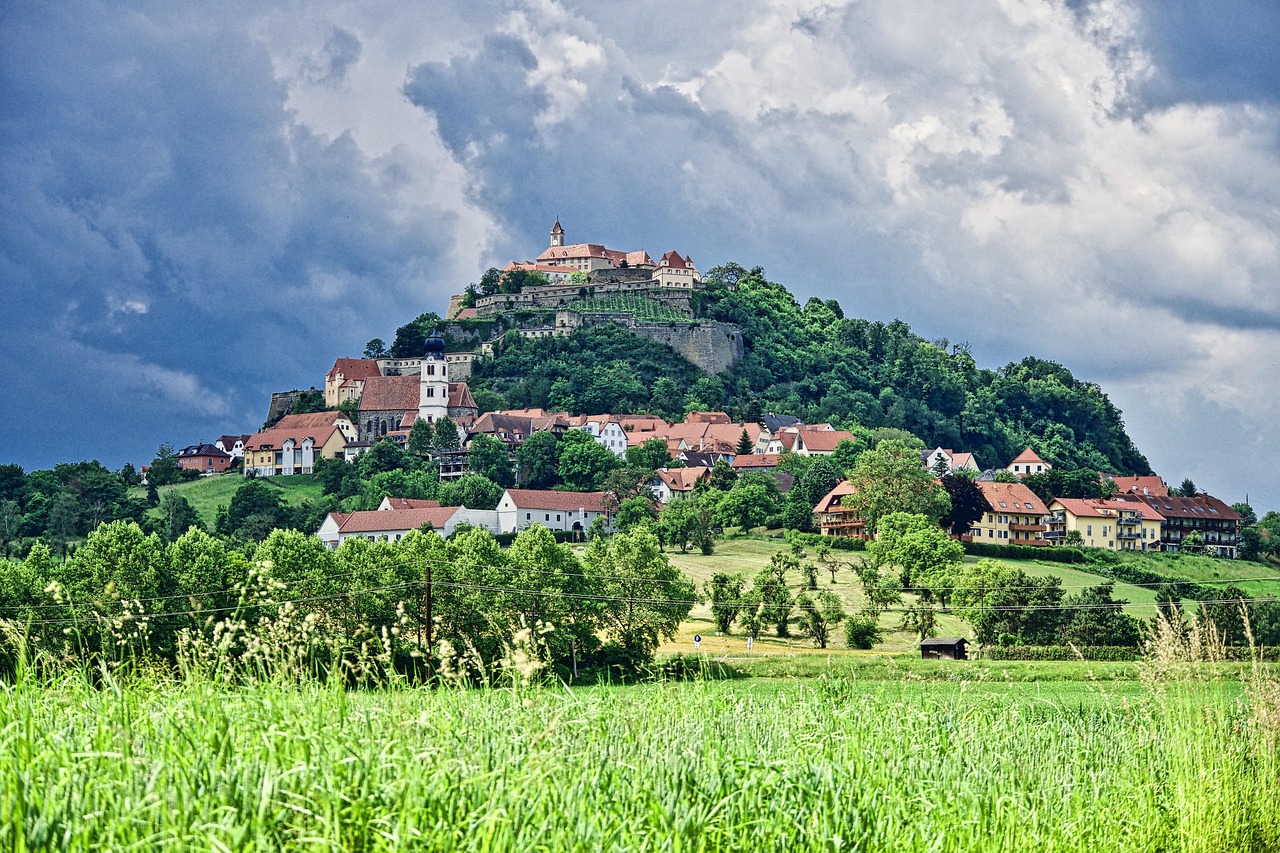 cathedral, hilltop, location, mountain, church, fortress