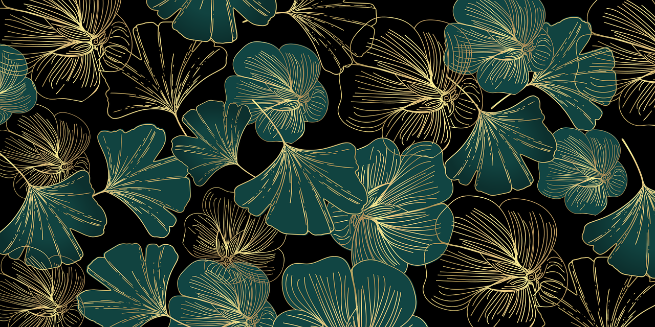 leaves, sample, decorative, decoration, cover, texture, autumn, nature, vintage, floral background, wallpaper, background, ginkgo