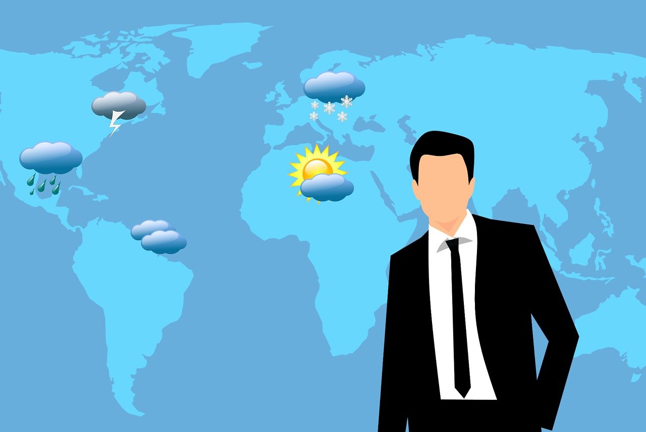 weather, news, reporter, man, showing, broadcast, channel, character, cloudy, sunny, prediction, presentation, rain, report, studio, sun, television, tv, map, worldwide, global, blue rain, blue map, blue presentation, blue global