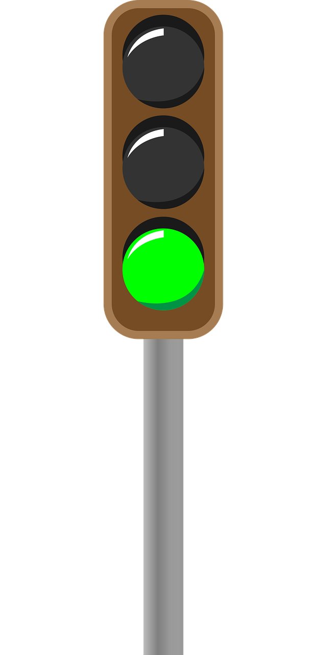 traffic light, signal, traffic, light, green, go, street, road, sign, safety, warning, transport, intersection, city, lamp, urban, driving, transportation