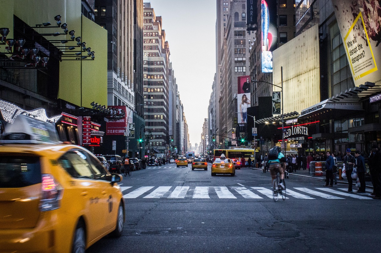 taxi, nyc, new york, city, united states, urban, manhattan
