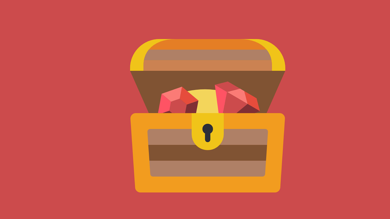 the treasure box, treasure, jewelry, red jewelry, red box