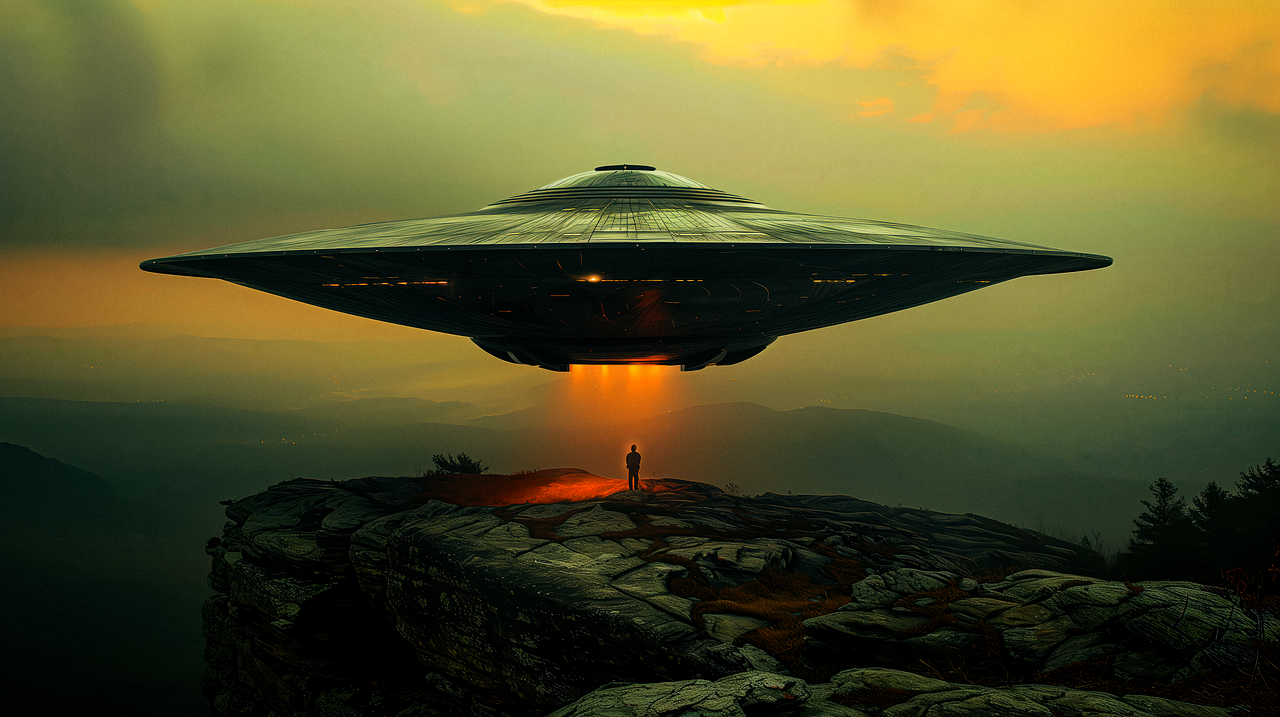 ufo, alien, spaceship, extraterrestrial, space, saucer, spacecraft, sci-fi, aliens, science-fiction, uap, close encounter, alien abduction, abduction, martian, futuristic, ai generated