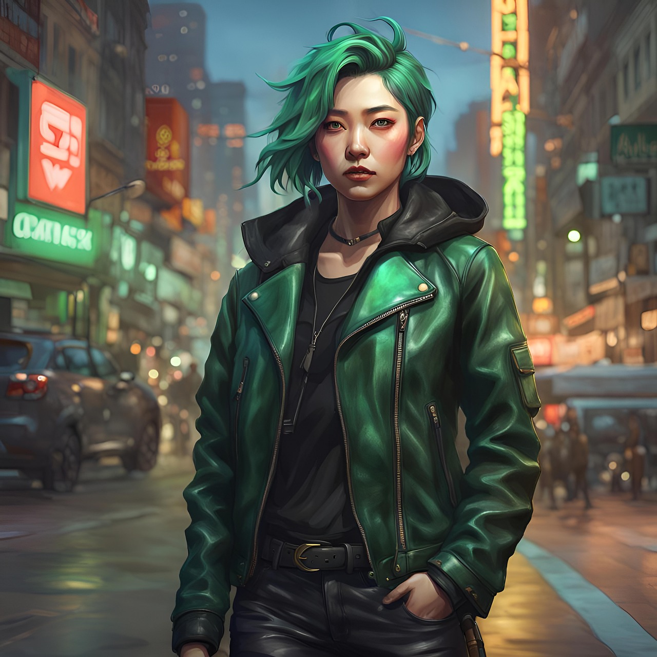 ai generated, woman, villain, super villain, iron vic, korean, fantasy, criminal, character, crook, fictional, model, crime, female, portrait