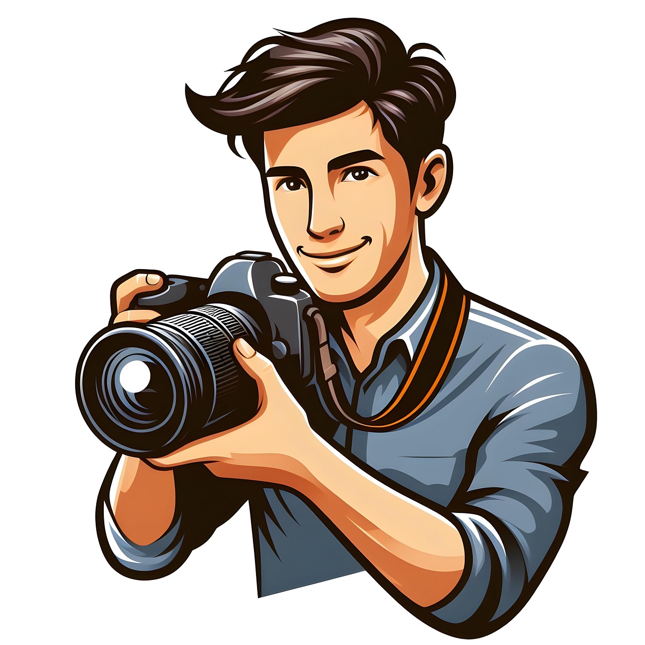ai generated, man, videographer, videography, camera, technology, digital, equipment, interview, film, record, media, recording, broadcast, television, camcorder, lens, professional