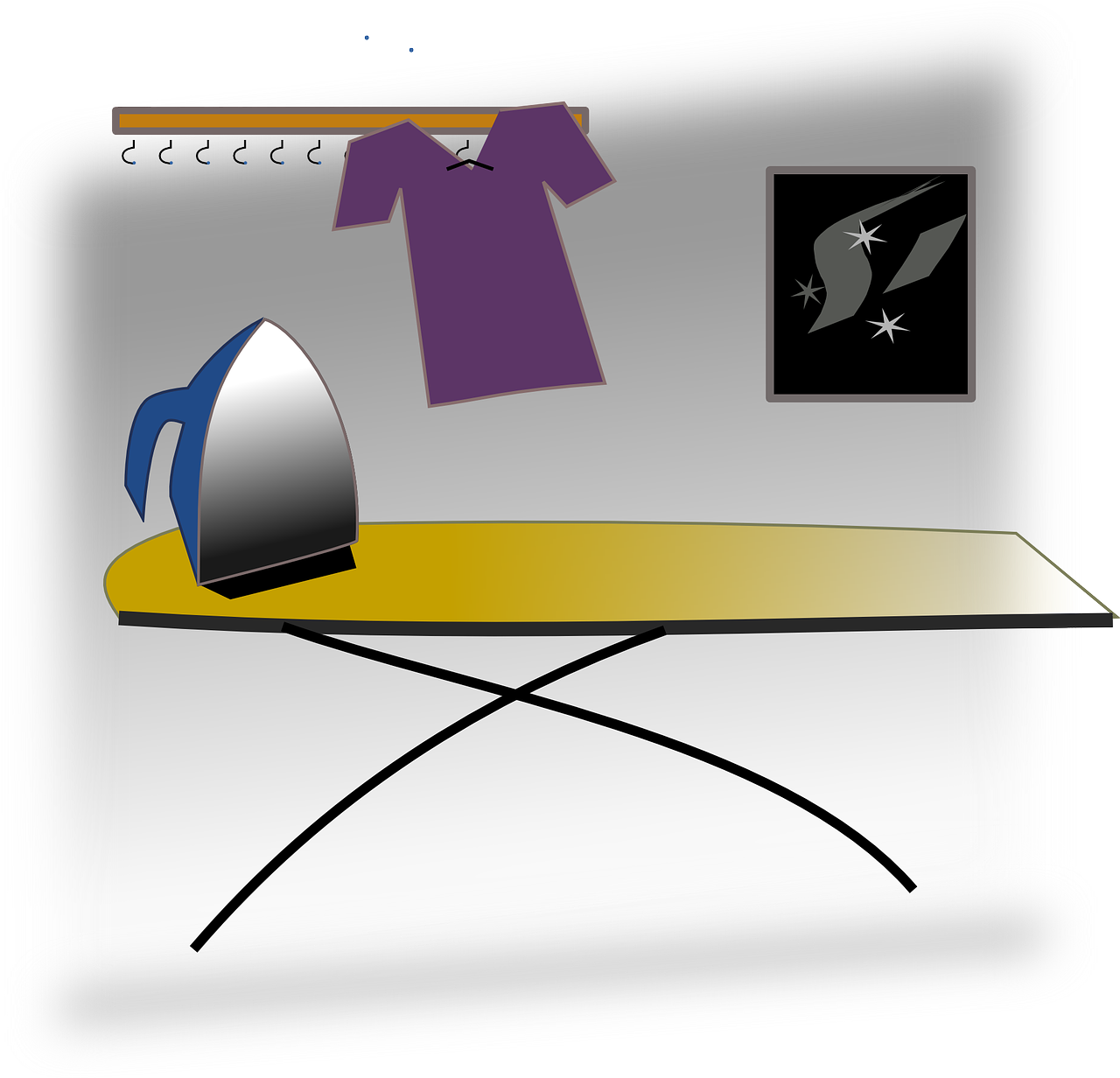ironing, ironing board, household