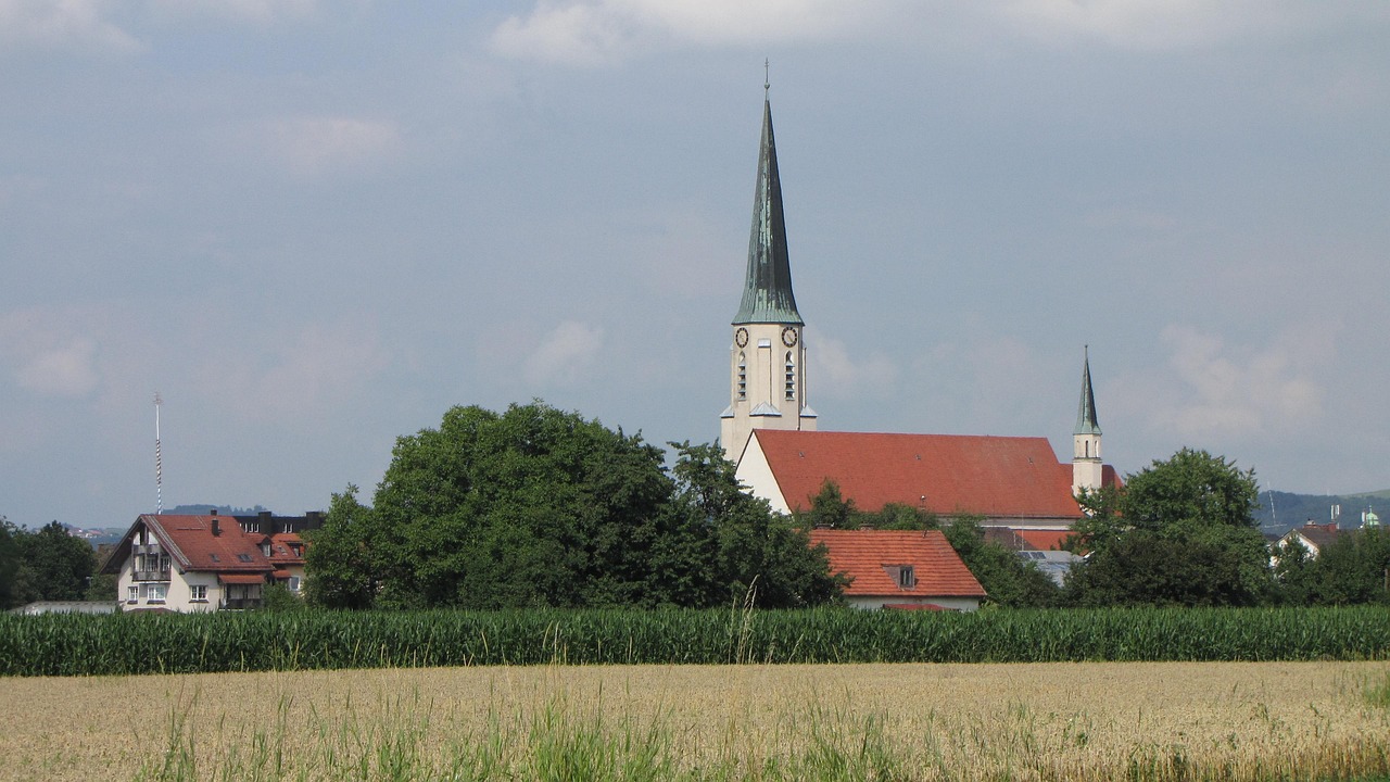 Landschaft von Freilassing, Germany