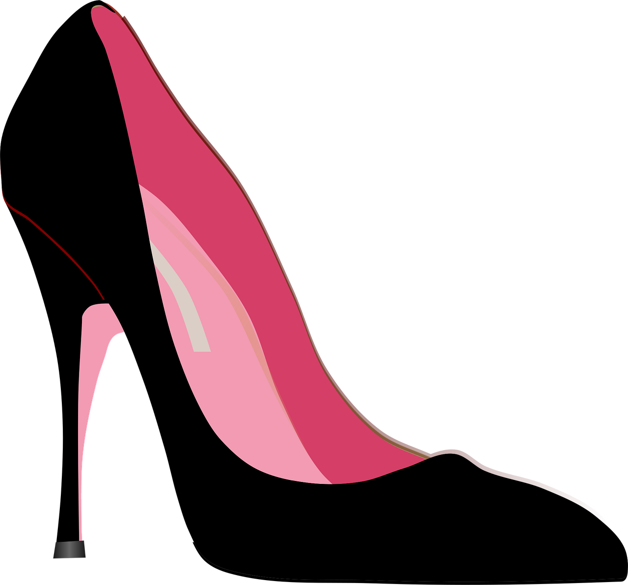 high-heels, stiletto, shoe, fashion, black, pink, style