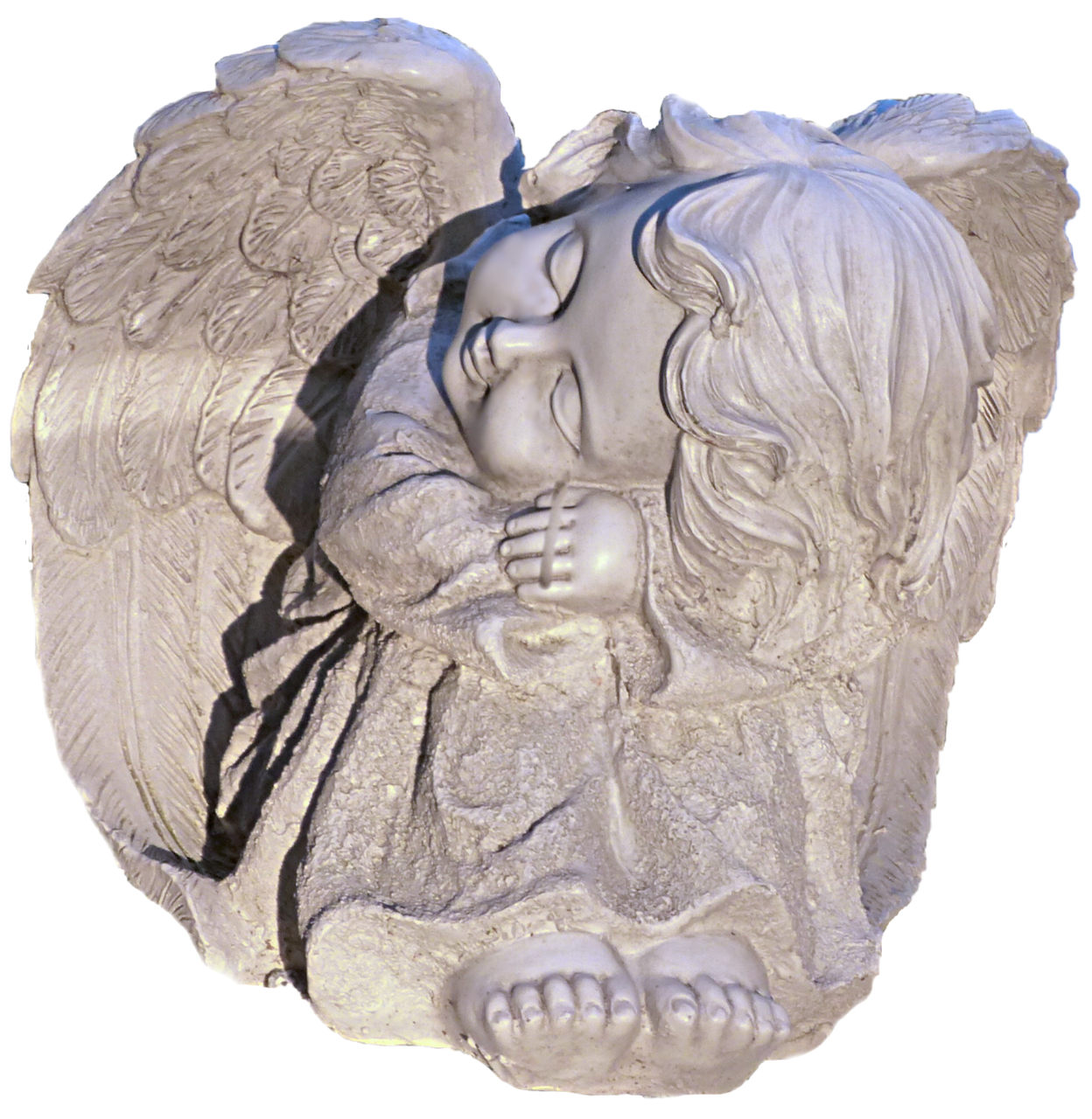 angel, sitting, deco, figure, cloud, heaven, dreams, blessed, isolated