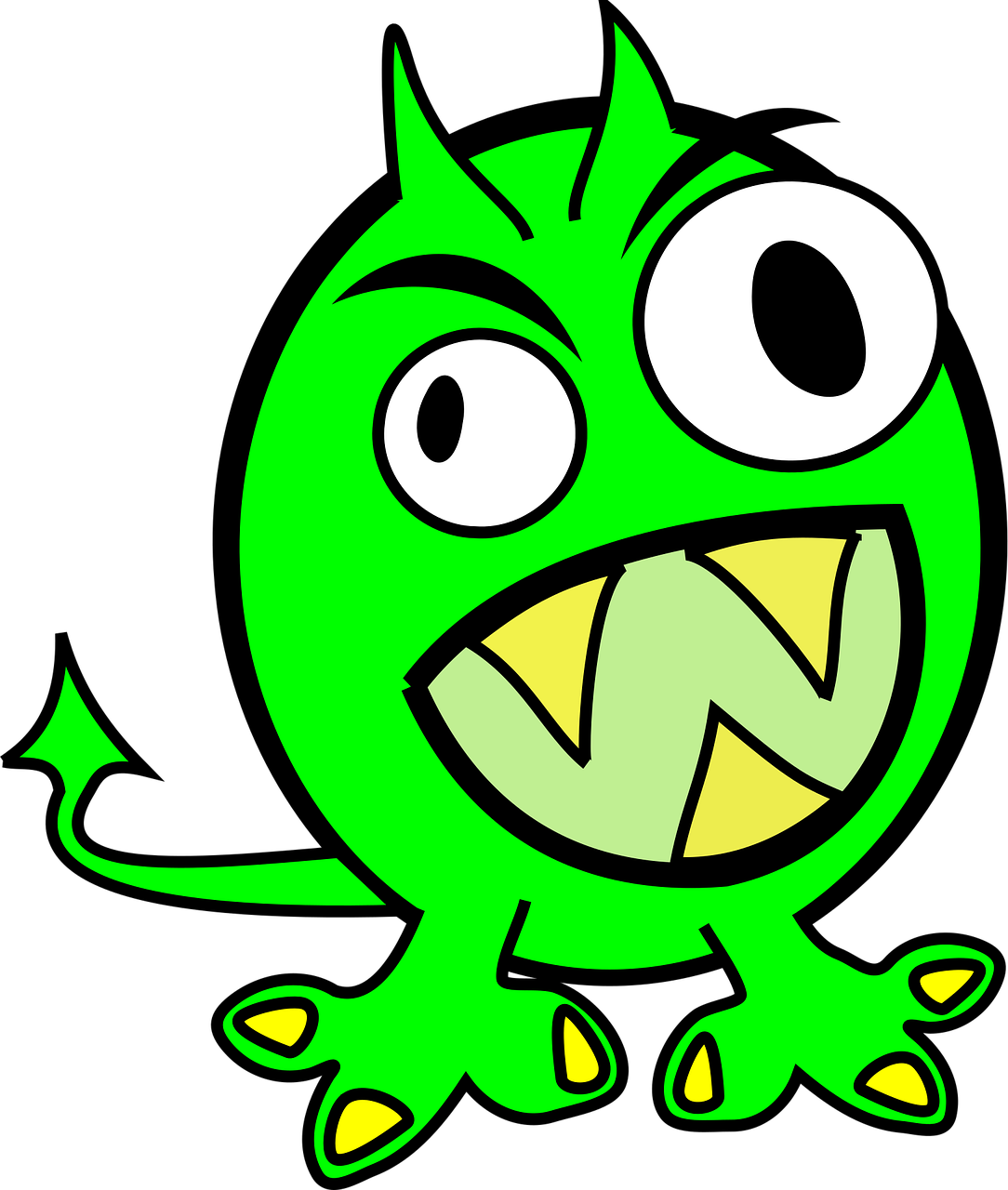 monster, alien, green, lime, scary, halloween, spooky, creature