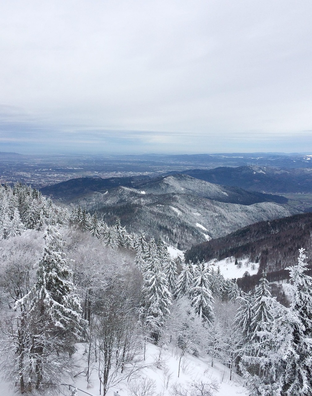 freiburg, schauinsland, snow, winter, outlook