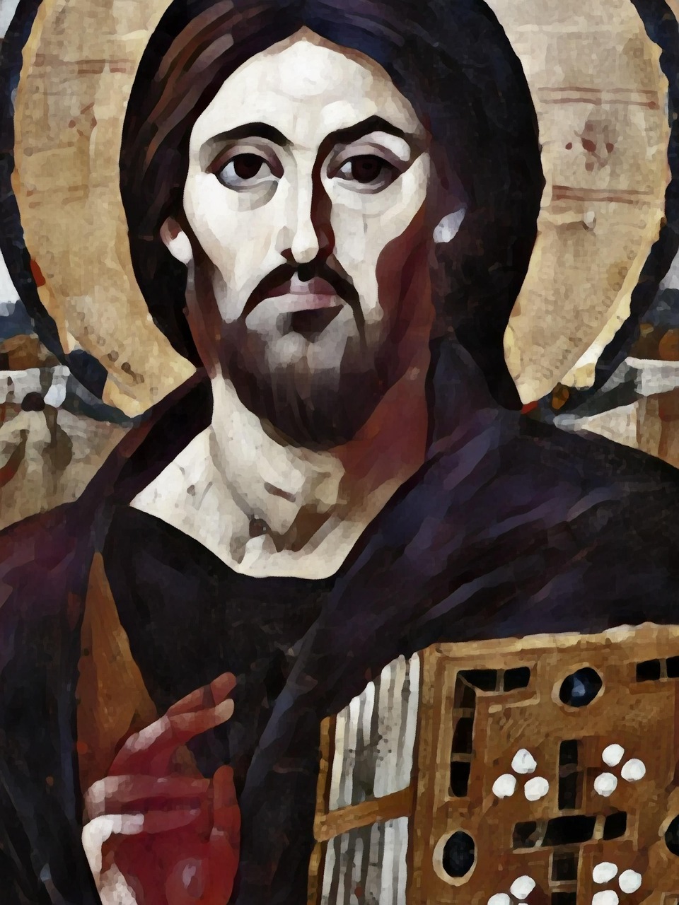christ savior, christ pantocrator, jesus, prophet, man, portrait, face, painting, religion, faith, blessing, pray, hope, peace, reborn, praise, to pray, believe, prayer, spirituality, byzantine art, orthodox church, lent