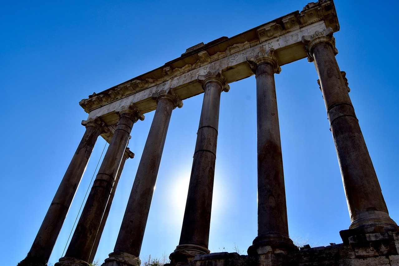 rome, blue, forum, temple of jupiter