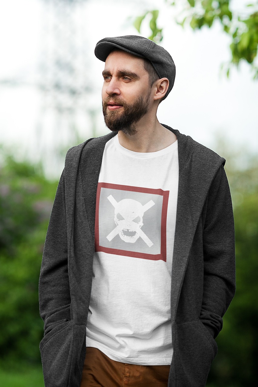 man, fashion, badfit clothing, street fashion, style, skull, skull t-shirt, badfit clothes, badfit brand, trendy, hip hop fashion, portrait