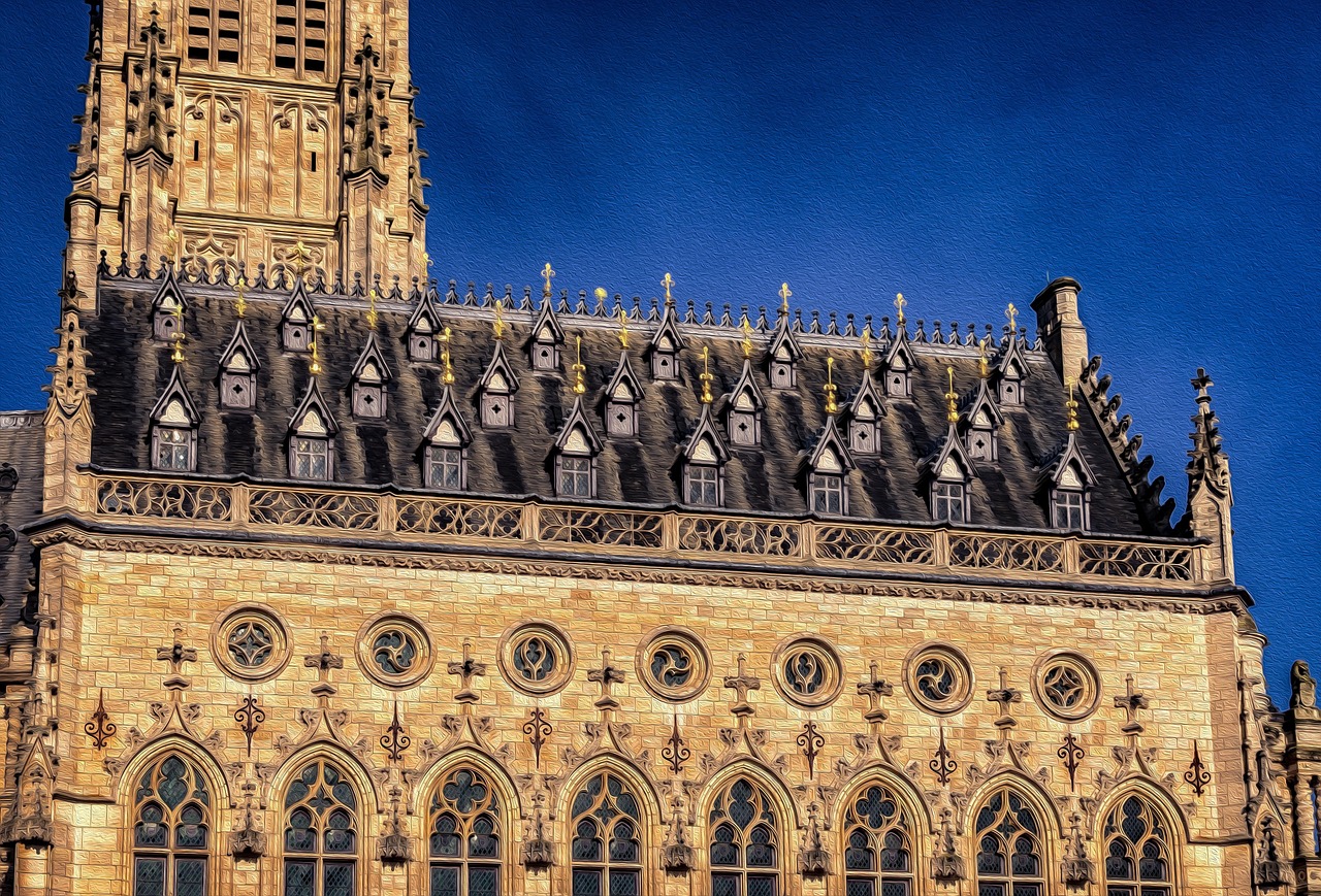facade, town hall, architecture, building, france, arras, belfry, heaven, sightseeing, historic center, historical, picturesque, downtown, tower, art, city, grande place