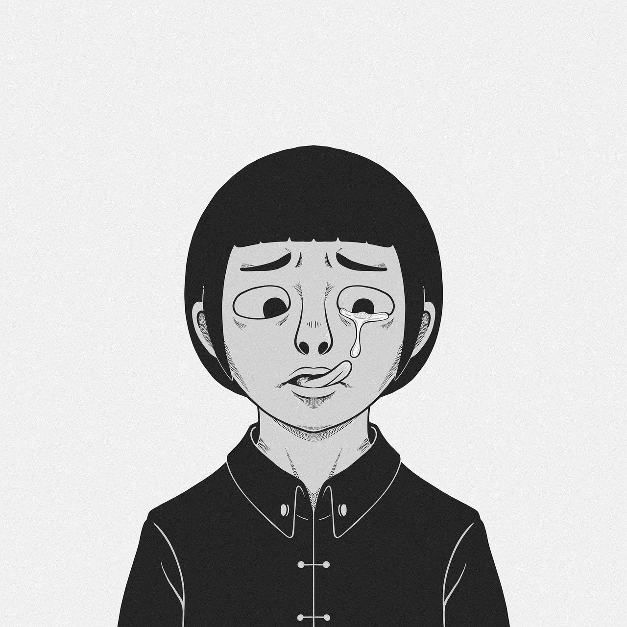 crying, man, surreal, tears, sadness, doubt, lick, licking, person, drawing, cartoon, painting, imagination, fantasy, creativity, art