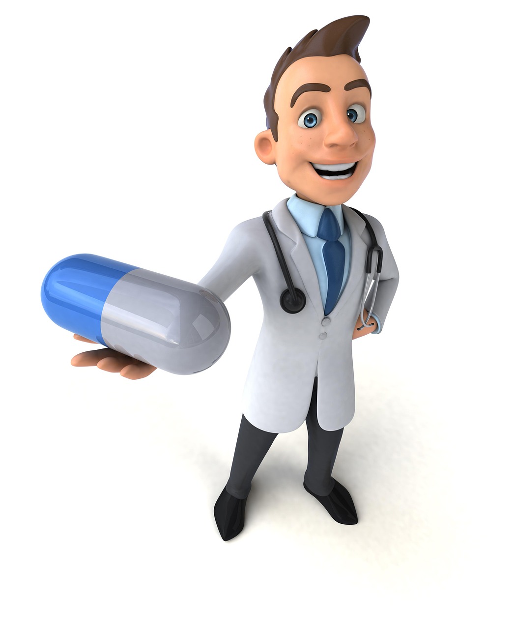 cardiologist, clinic, doctor, healthcare, male, man, hospital, illness, laboratory, medical, physician, practitioner, research, science, pill, isolated, 3d render